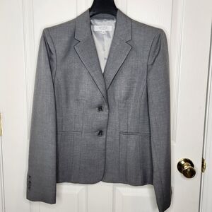 Kasper Suit Separates Suit Jacket Blazer Grey 2 button size 12 NWT